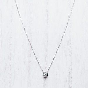 Cubic Zirconia Sterling Silver Necklace